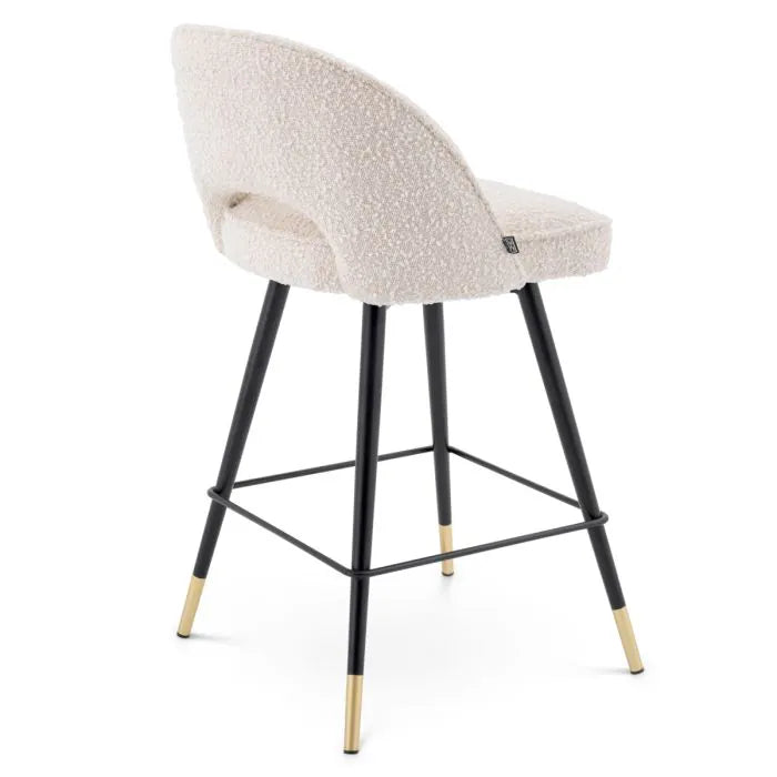 Eichholtz Counterstoel Cliff Bouclé Cream Set van 2