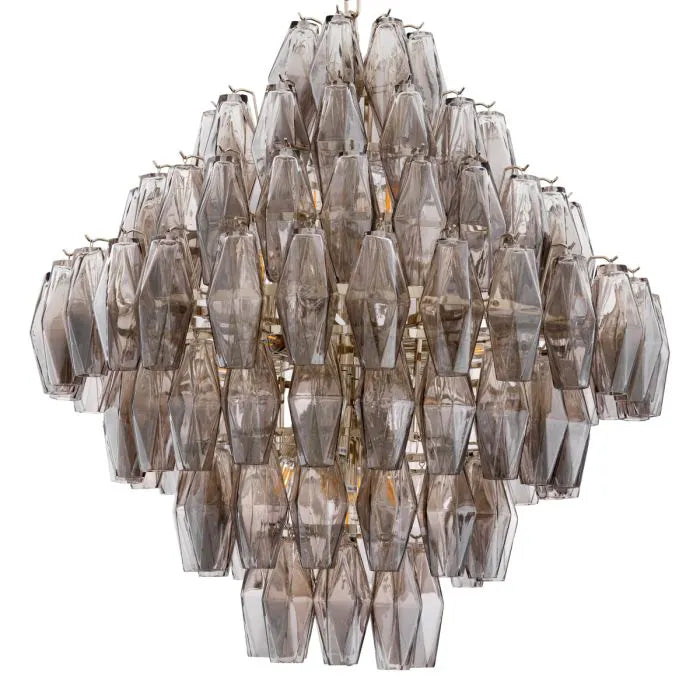 Eichholtz Kroonluchter Benini L Smoke Glass Nickel
