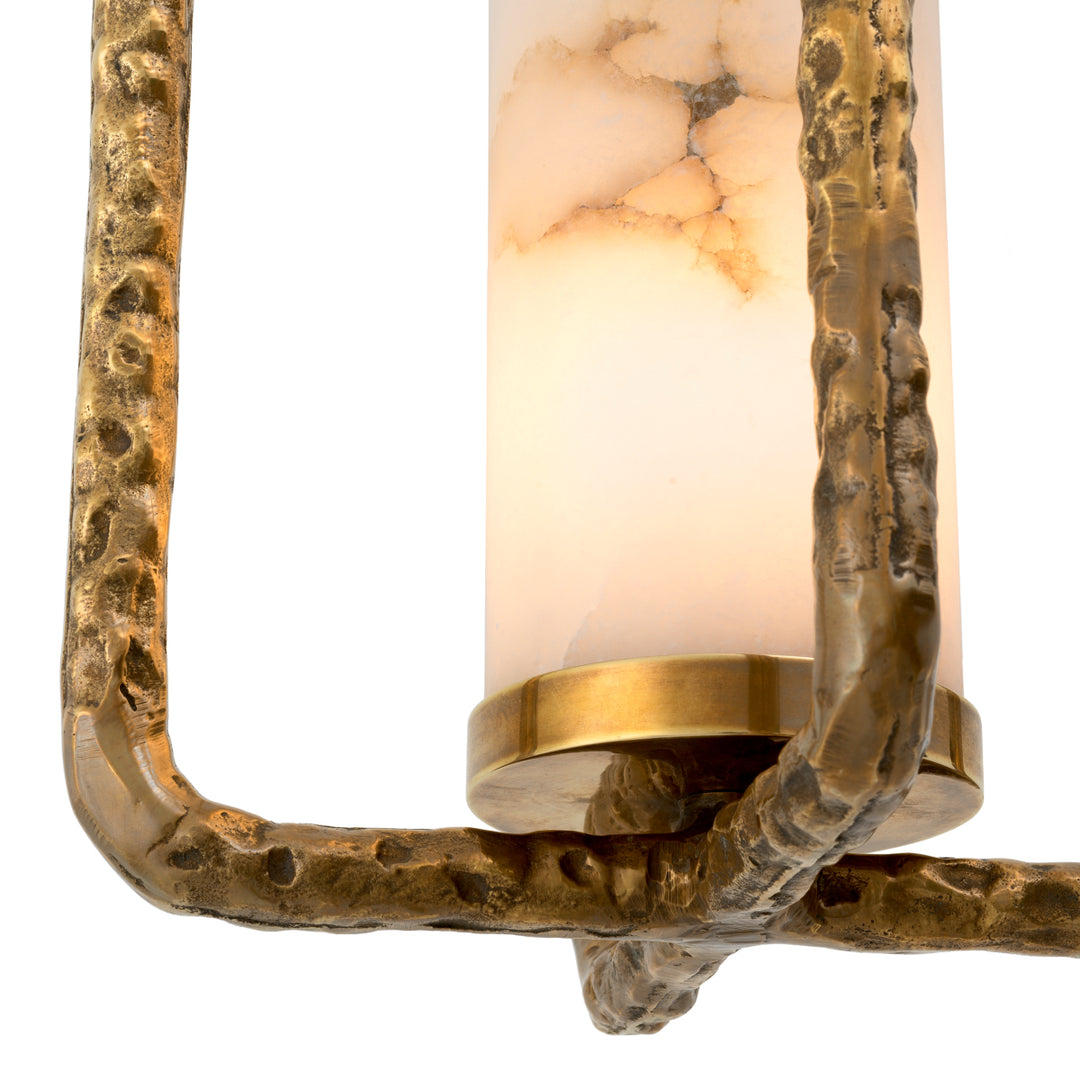 Eichholtz Kroonluchter San Lorenzo Vintage Brass Albast