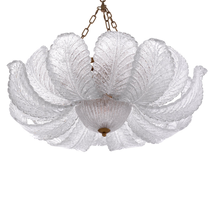 Eichholtz Kroonluchter Cabrillo Textured Glass Antique Brass