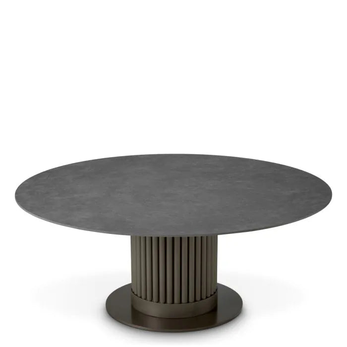 Eichholtz Outdoor Salontafel Volterra Round Bronze Grey Ceramic