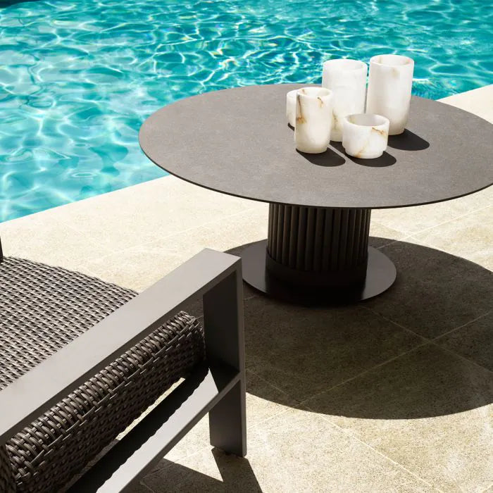 Eichholtz Outdoor Salontafel Volterra Round Bronze Grey Ceramic