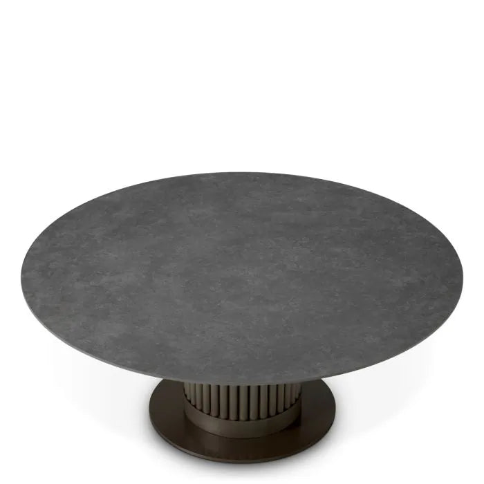 Eichholtz Outdoor Salontafel Volterra Round Bronze Grey Ceramic