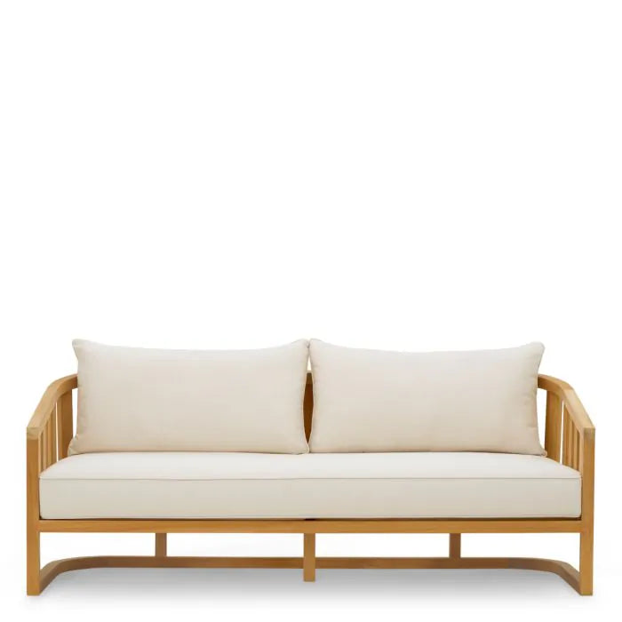 Eichholtz Outdoor Bank Aruba Natural Teak Sunbrella Canvas