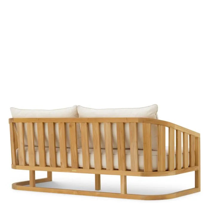 Eichholtz Outdoor Bank Aruba Natural Teak Sunbrella Canvas
