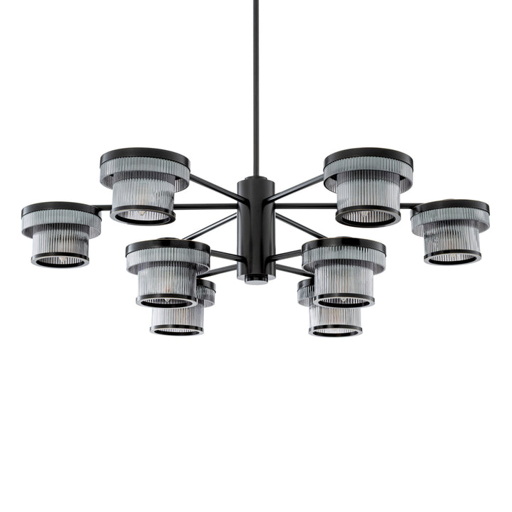 Eichholtz Kroonluchter Andromeda Bronze Highlight Smoke Glass