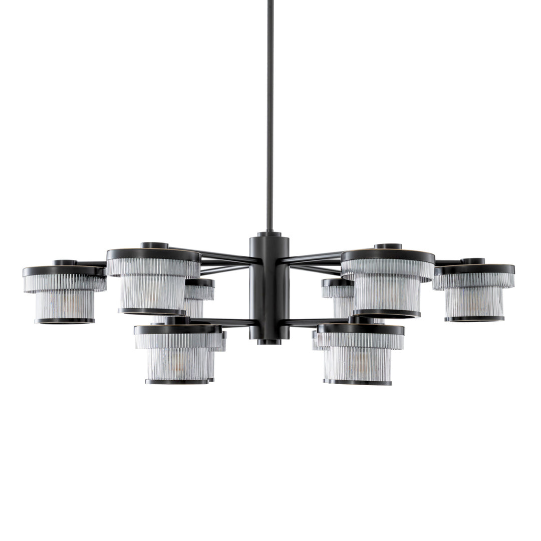 Eichholtz Kroonluchter Andromeda Bronze Highlight Smoke Glass