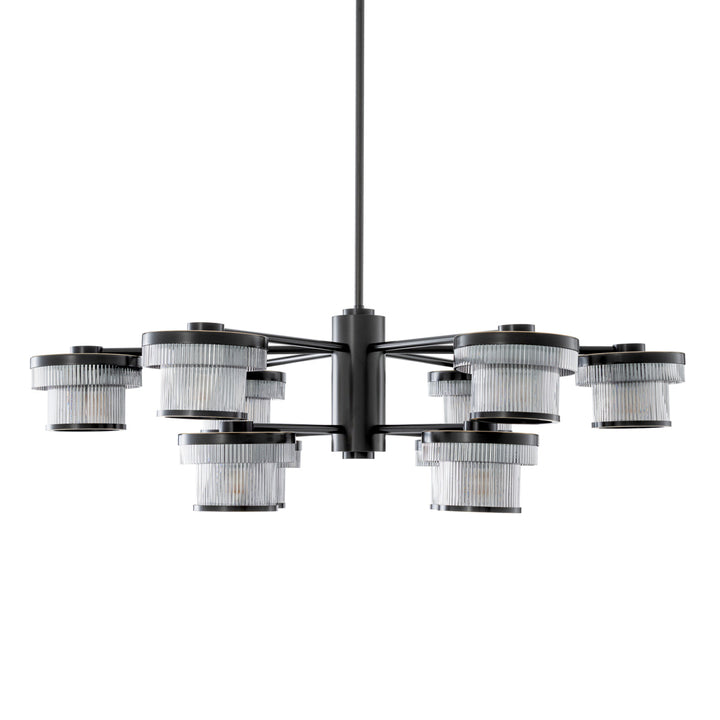 Eichholtz Kroonluchter Andromeda Bronze Highlight Smoke Glass