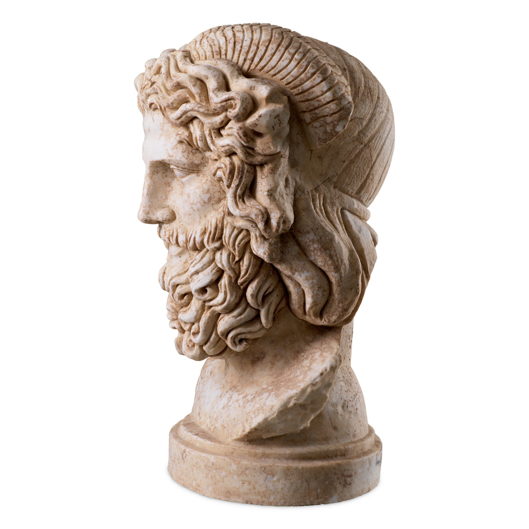 Eichholtz Buste Zeus Marble Antique Look