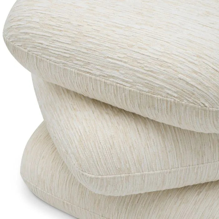 Eichholtz Draai Poef Greenwich Pelton Jacquard Off-White