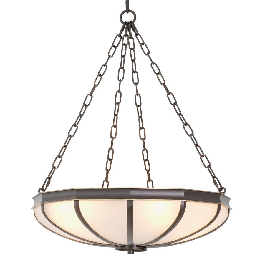Eichholtz Kroonluchter Jenkins S Bronze Wit Glas