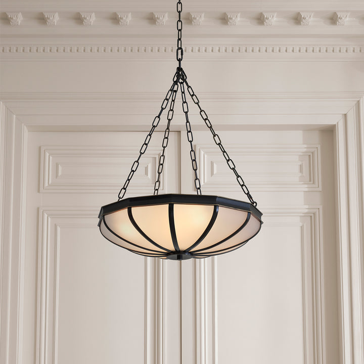 Eichholtz Kroonluchter Jenkins S Bronze Wit Glas
