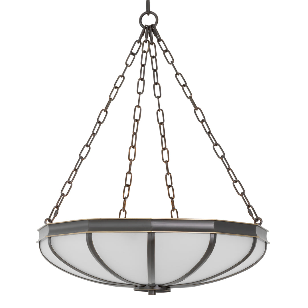 Eichholtz Kroonluchter Jenkins S Bronze Wit Glas