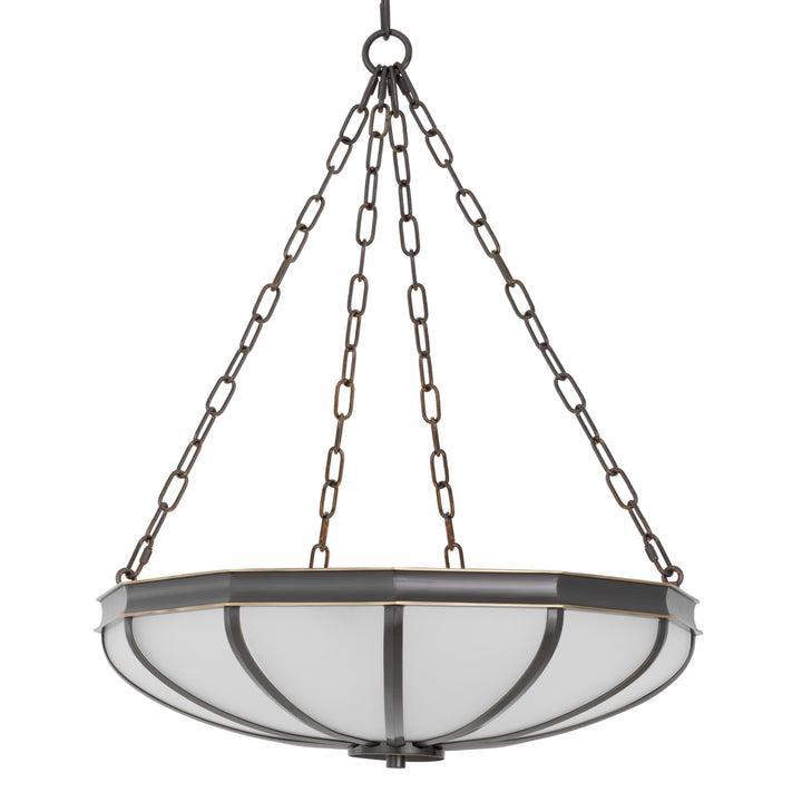 Eichholtz Kroonluchter Jenkins S Bronze Wit Glas