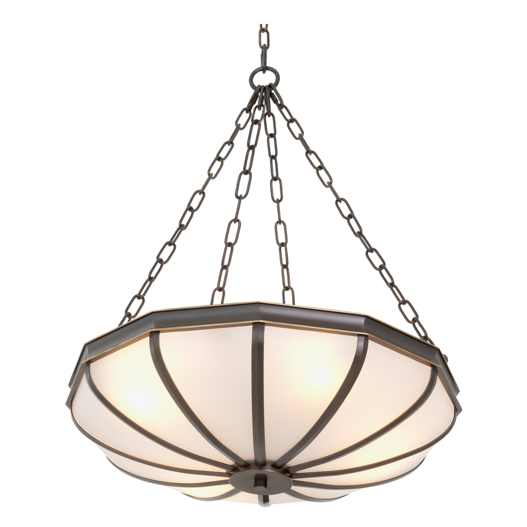 Eichholtz Kroonluchter Jenkins S Bronze Wit Glas