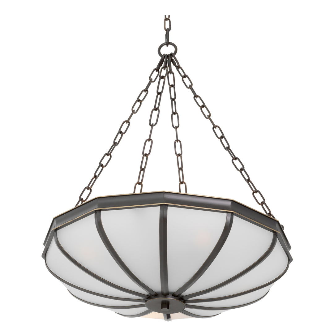 Eichholtz Kroonluchter Jenkins S Bronze Wit Glas