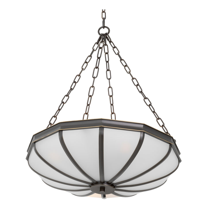 Eichholtz Kroonluchter Jenkins S Bronze Wit Glas