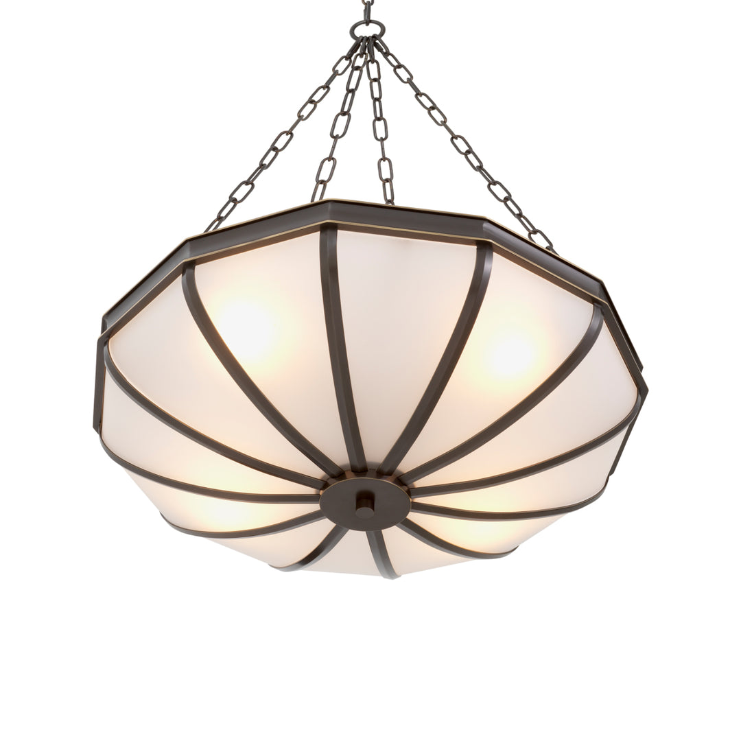 Eichholtz Kroonluchter Jenkins S Bronze Wit Glas