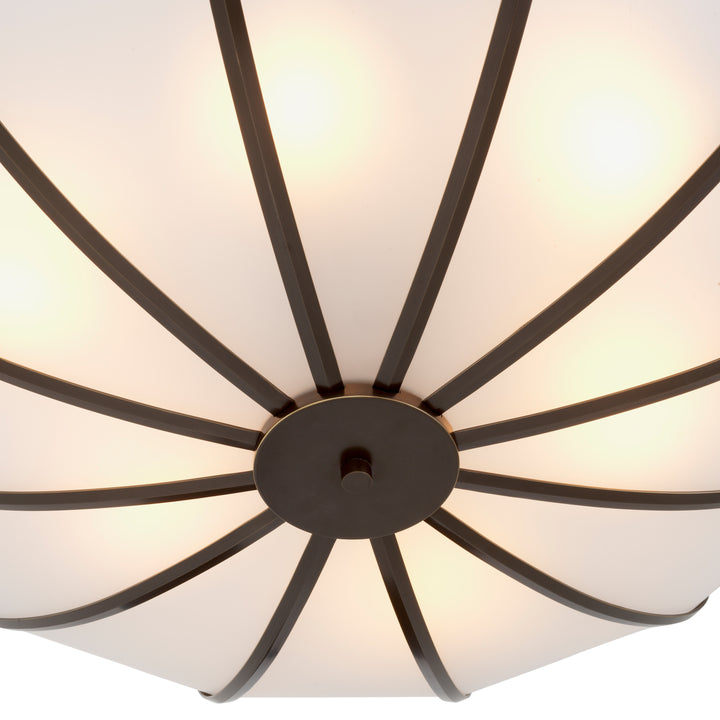 Eichholtz Kroonluchter Jenkins S Bronze Wit Glas