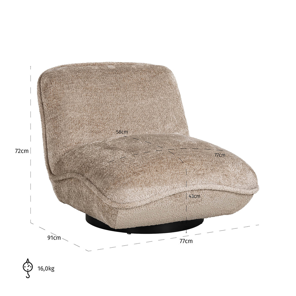 Armchair Ophelia sheep natural (Sheep 01 natural)