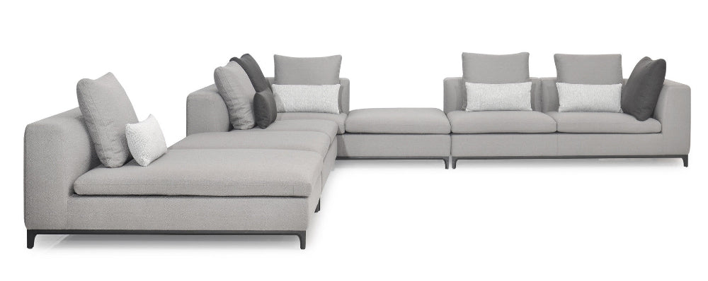 GIULIA Hoekbank Midden Grijs Hopsack