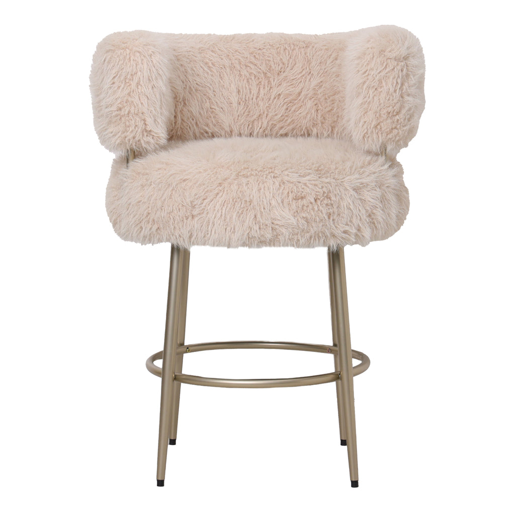 PTMD Barstoel Hair Fluffy Champagne