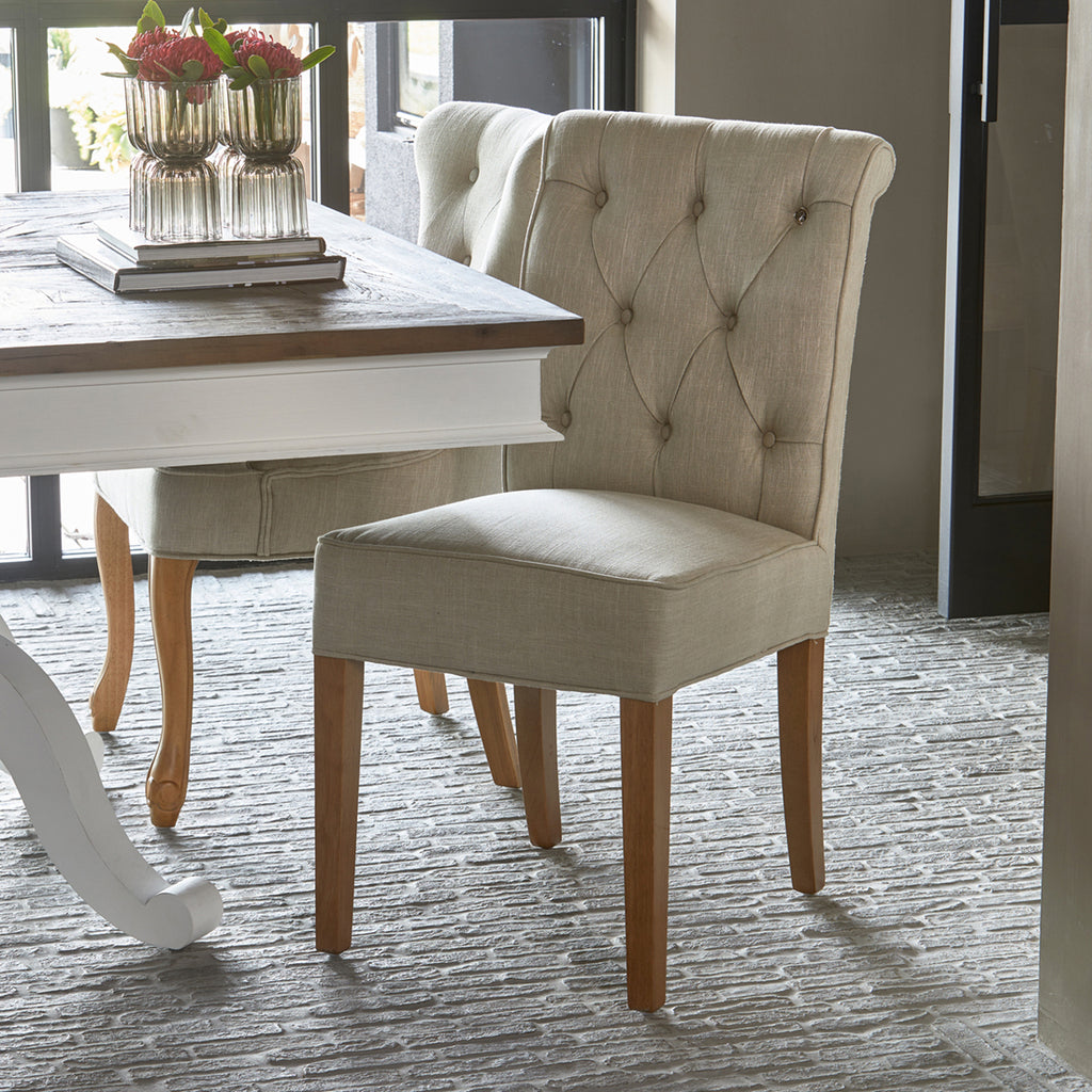 Rivièra Maison Hampton Classic Eetkamerstoel,Linen Flax
