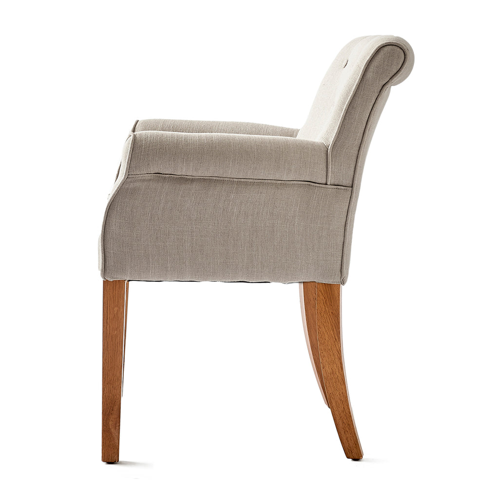 Rivièra Maison La Scala Dining Fauteuil,Linen Flax