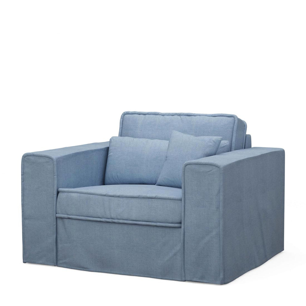 Rivièra Maison Loveseat Metropolis Ice Blue Washed Cotton