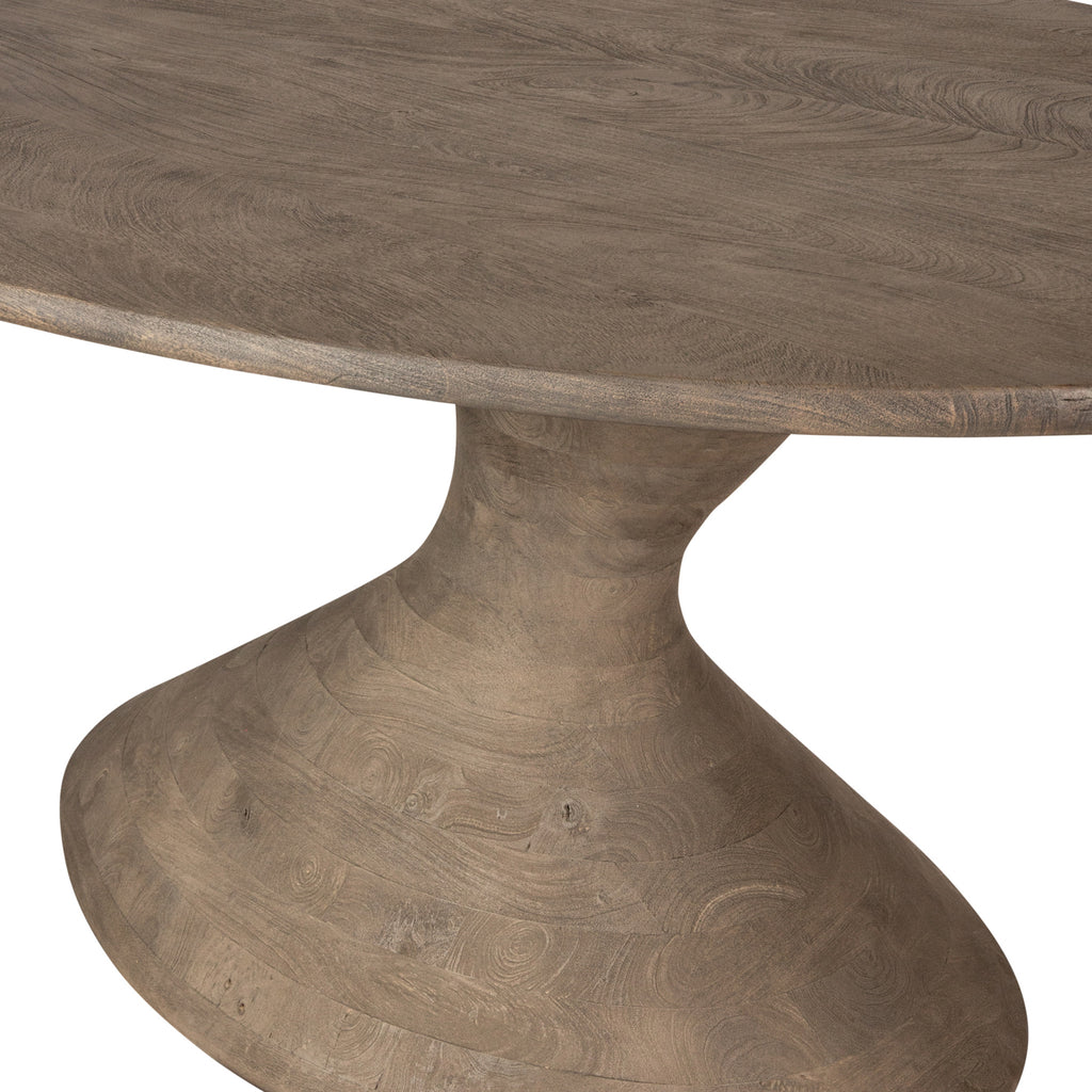 Nemo Grey Mango Wood Dining Table Oval 220 cm