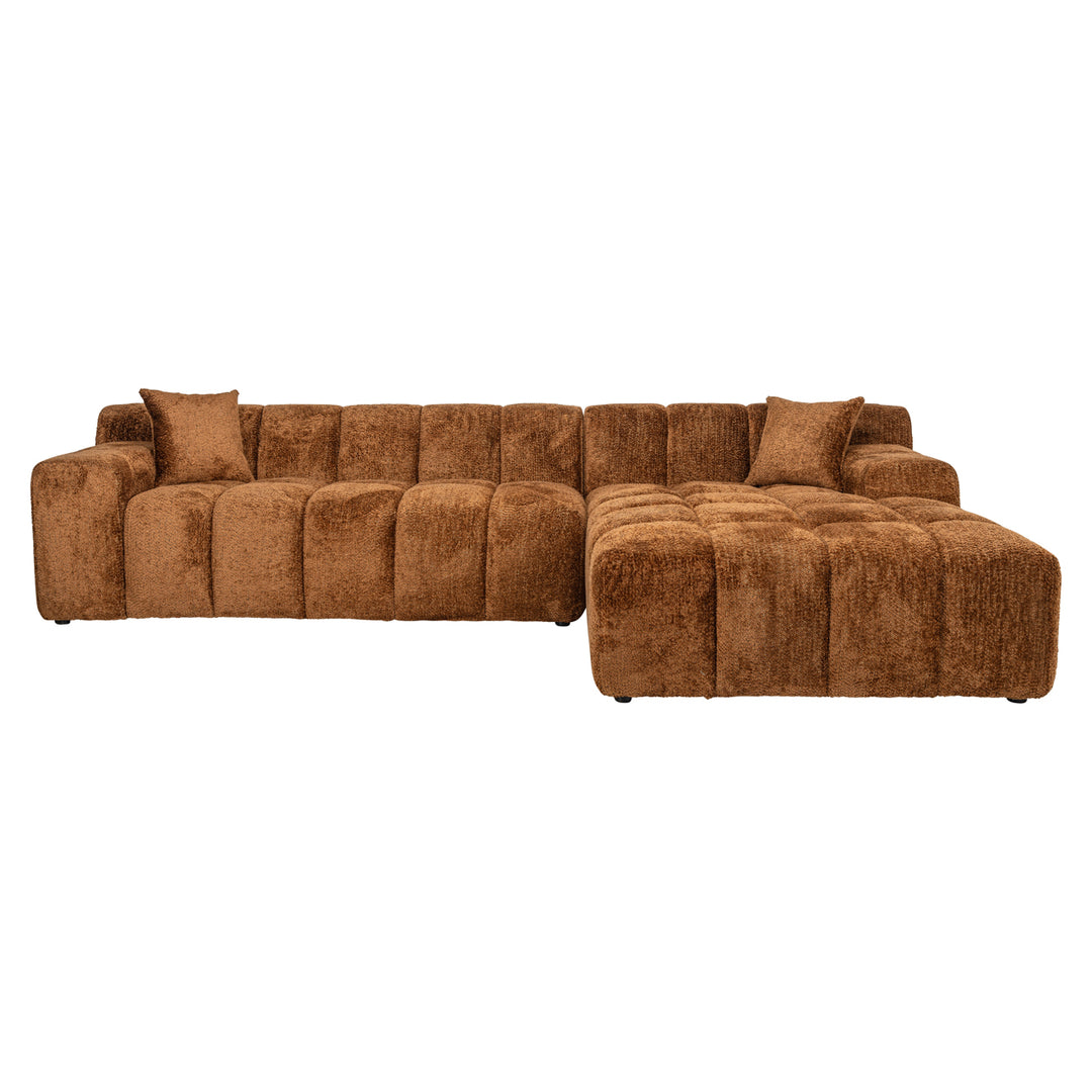 Richmond Bank Cube Lovely Cinnamon 3-zits + Lounge Rechts
