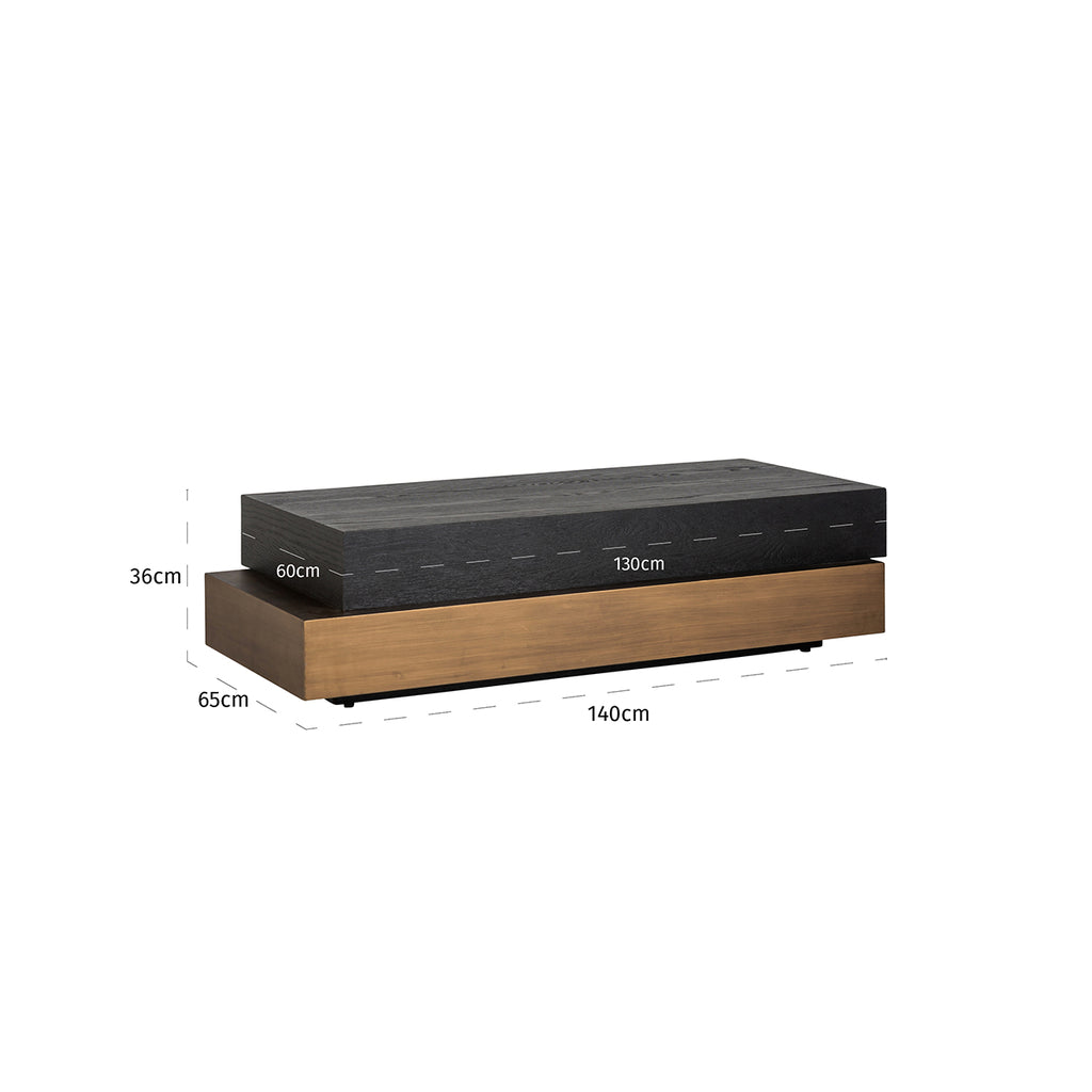 Coffee table Cambon block (Dark coffee)