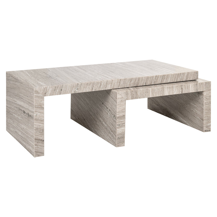 Richmond Interiors Couchtisch Novaz – Sand (2er-Set)
