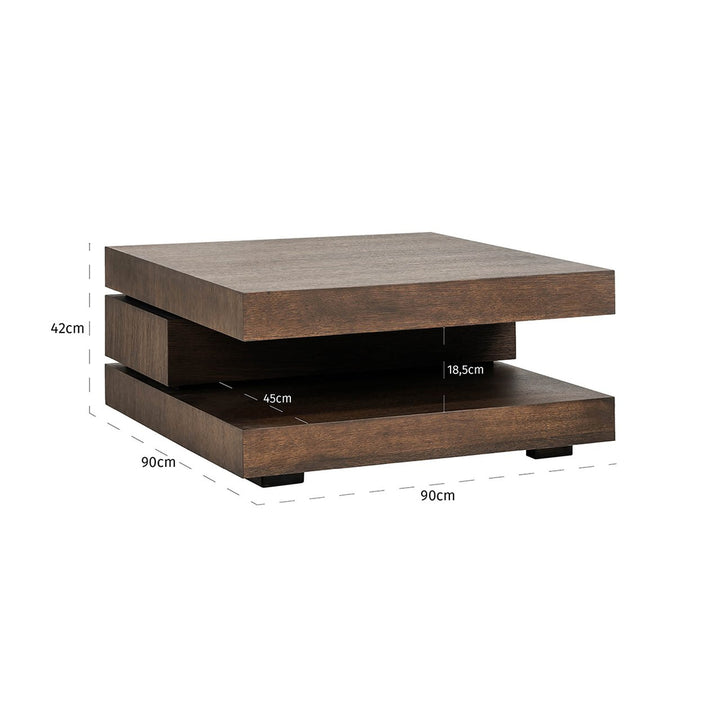 Salontafel Oakura blok C (Bruin)