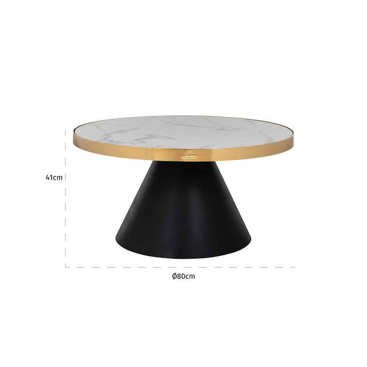 Coffee table Odin 80Ø (Gold)