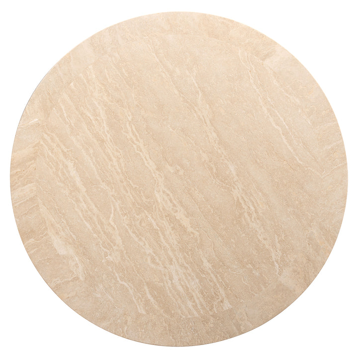 Salontafel rond Biltmore Italiaans beige Travertijn (Beige)