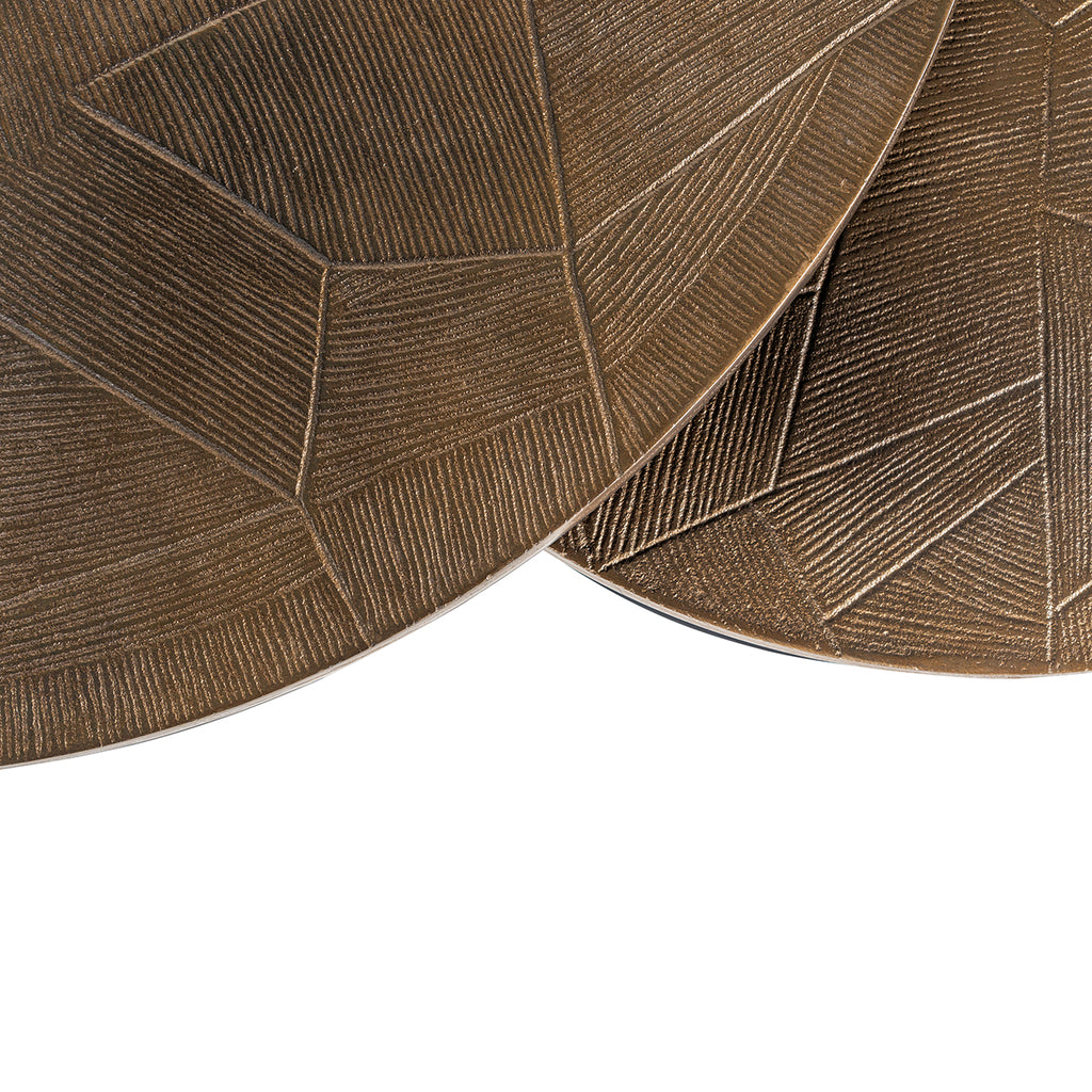 Tulum Coffee Table Set of 2 (Brushed Gold)