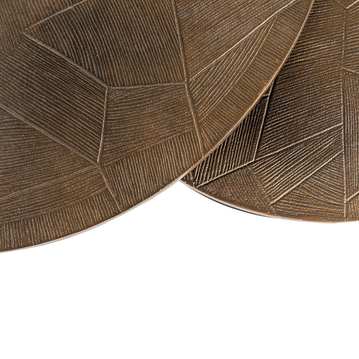 Tulum Coffee Table Set of 2 (Brushed Gold)