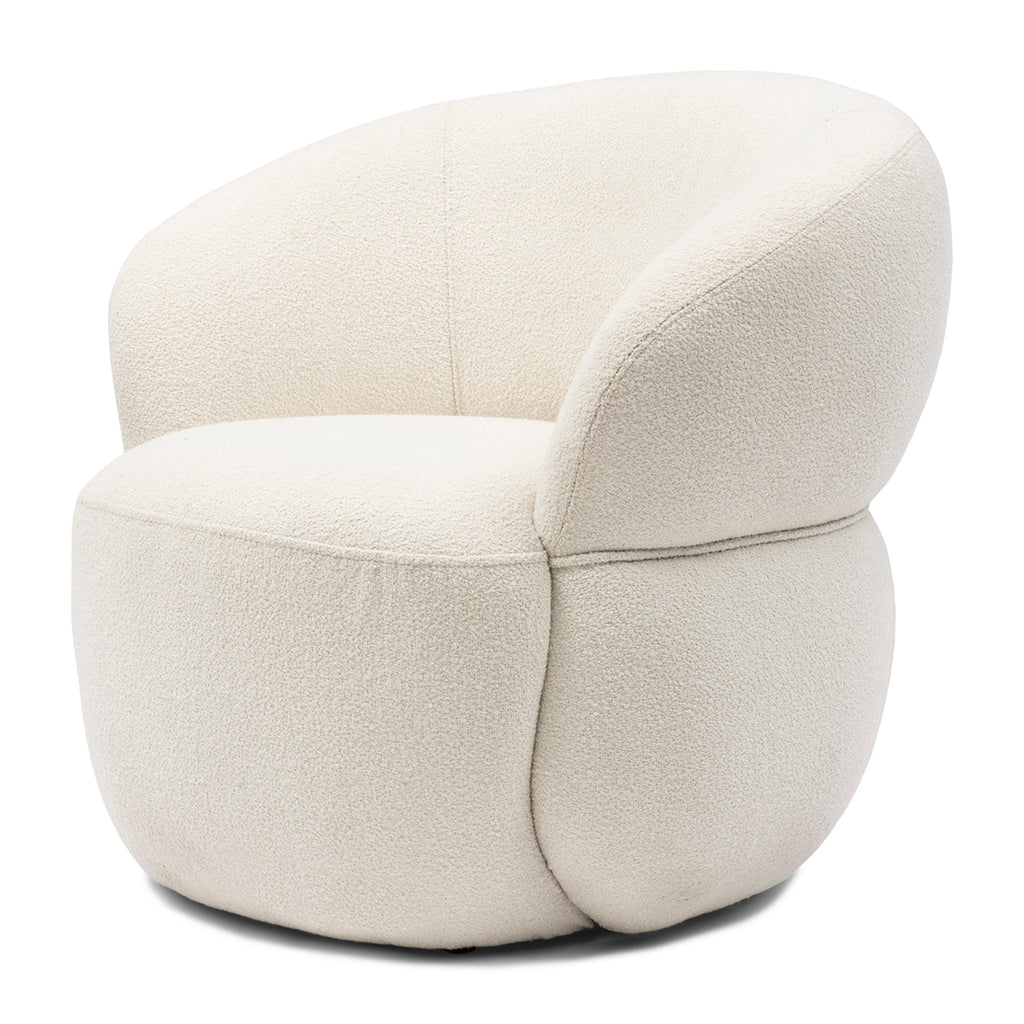Rivièra Maison San Remo Draaifauteuil,Peluche Bouclé Simply White