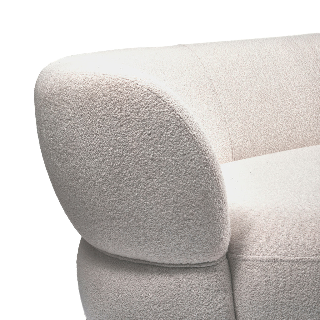 Rivièra Maison San Remo Bank Arm Left 2,5 Peluche Bouclé Natural Grey