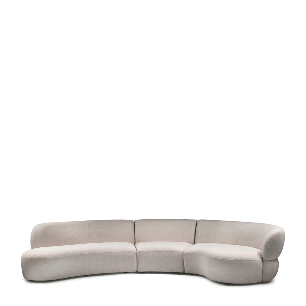 3.5-seater sofa San Remo Arm Right - Natural Grey
