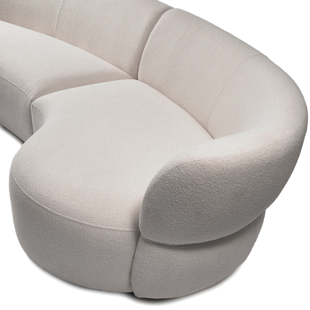 3.5-seater sofa San Remo Arm Right - Natural Grey
