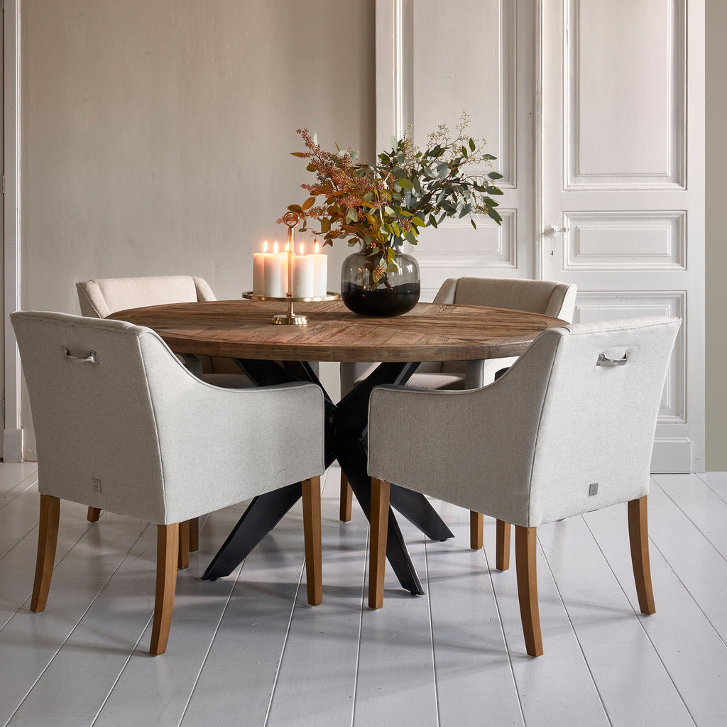 Rivièra Maison Esszimmerstuhl Savile Row Flanders Flax Oxford Weave