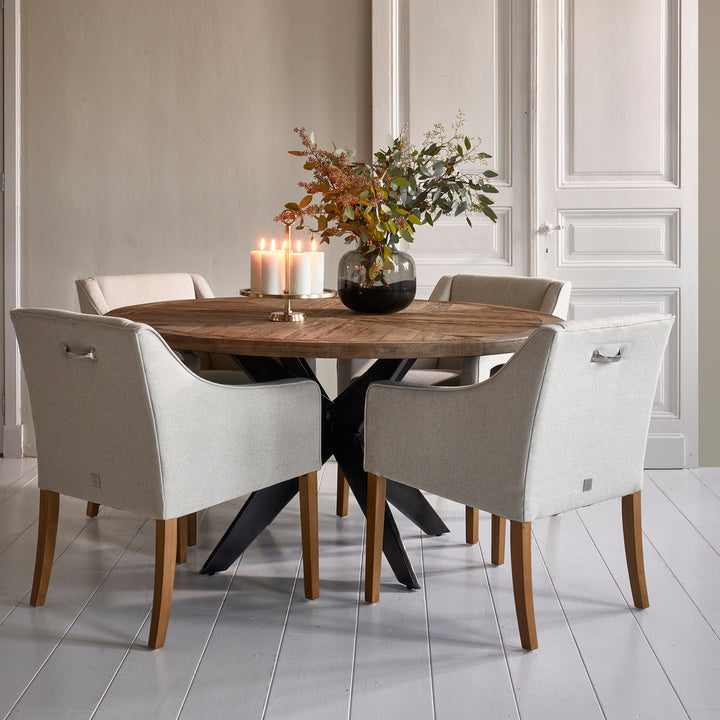 Rivièra Maison Esszimmerstuhl Savile Row Flanders Flax Oxford Weave