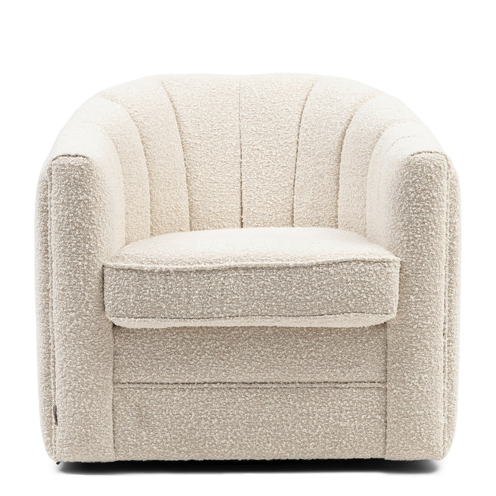 Rivièra Maison Fauteuil St. Lewis Swivel White Sand Bouclé