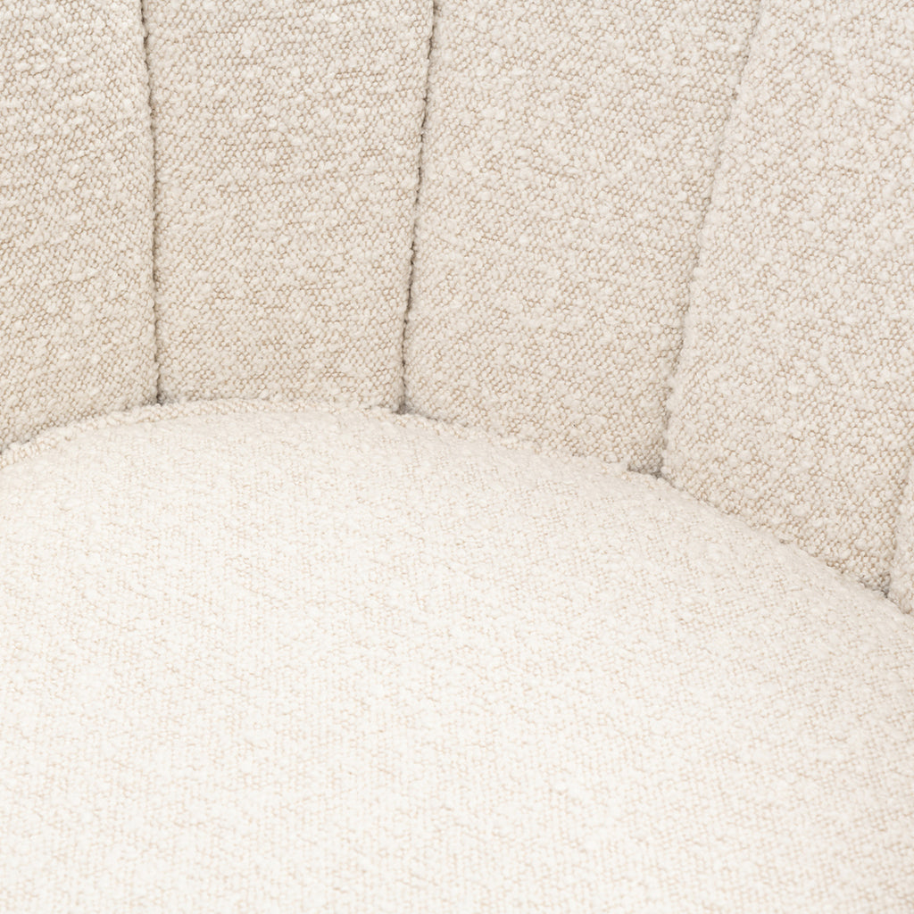 Rivièra Maison Fauteuil St. Lewis Swivel White Sand Bouclé