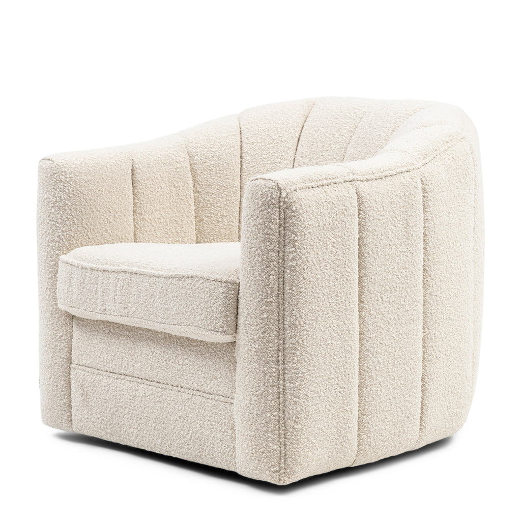 Rivièra Maison Fauteuil St. Lewis Swivel White Sand Bouclé