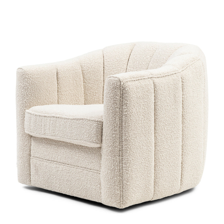 Rivièra Maison Fauteuil St. Lewis Swivel White Sand Bouclé