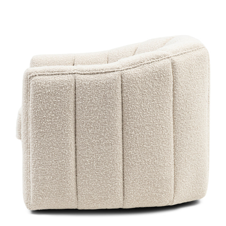 Rivièra Maison Fauteuil St. Lewis Swivel White Sand Bouclé