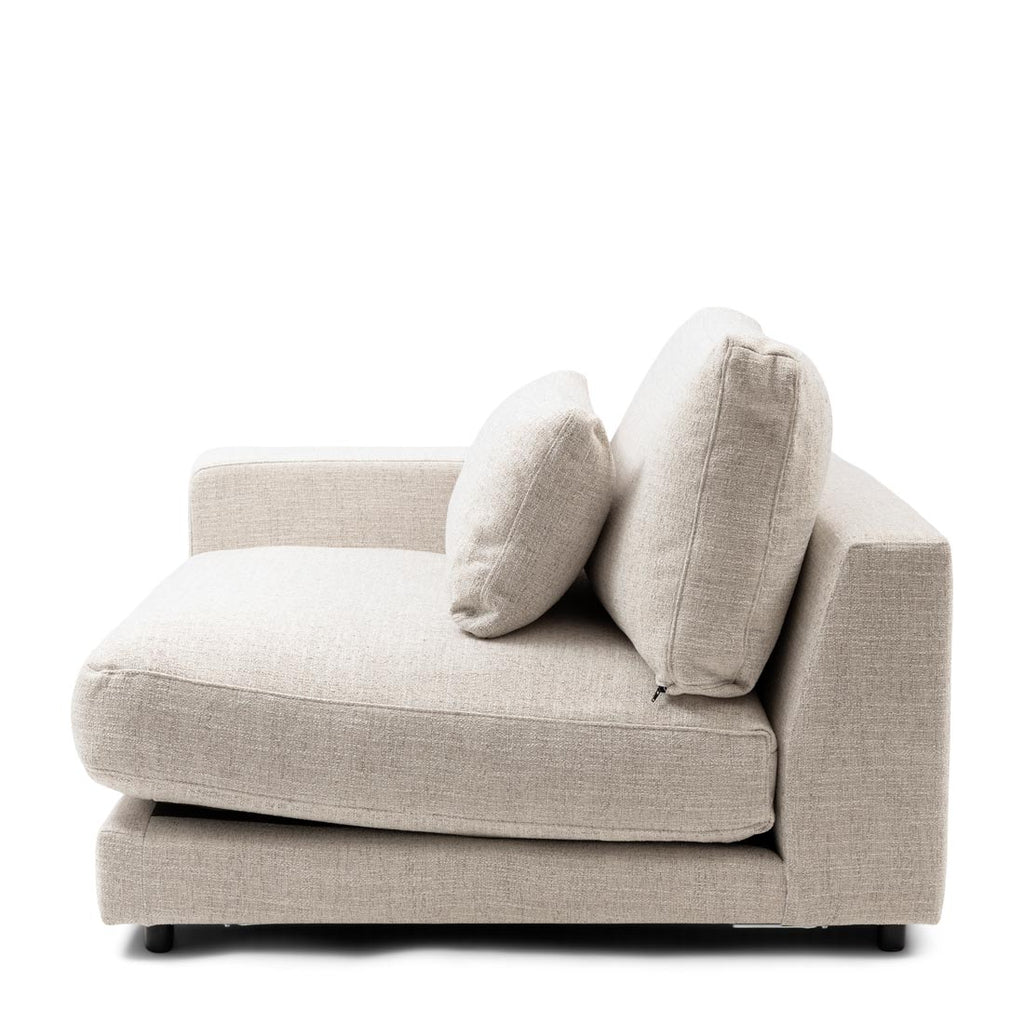 Rivièra Maison Stephen Eckarm links, sattes Tweed-Antikweiß